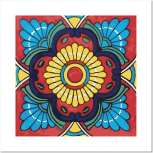 Red Talavera Tile Posters and Art